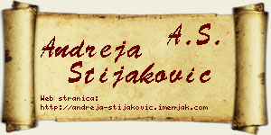 Andreja Stijaković vizit kartica